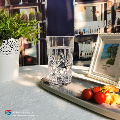 Unbreakable Polycarbonate Highball Glass with Collin Glass Fancy Decor
