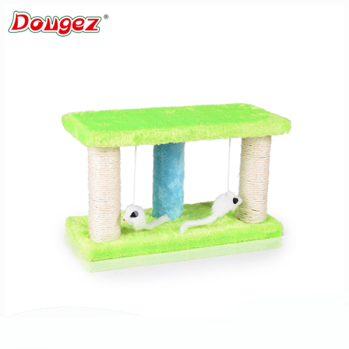 Factory price More cheap colorful sisal cat scratcher tree with soft plush