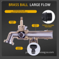 TMOK 1/2 Inch Inlet to 3/4 Inch Outlet Ball Valve Faucet: Outdoor Garden Tap Bibcock with Quick Connector