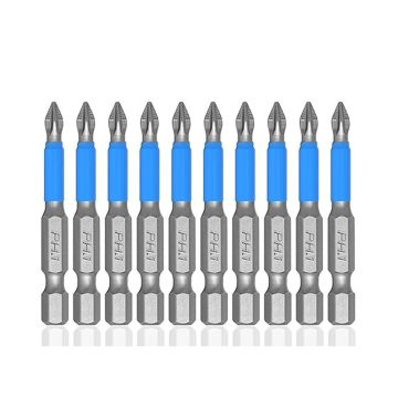 50mm Electric Phillips Bit with Hex Shank and Anti-Slip Magnet: Single-Head Screwdriver Bits