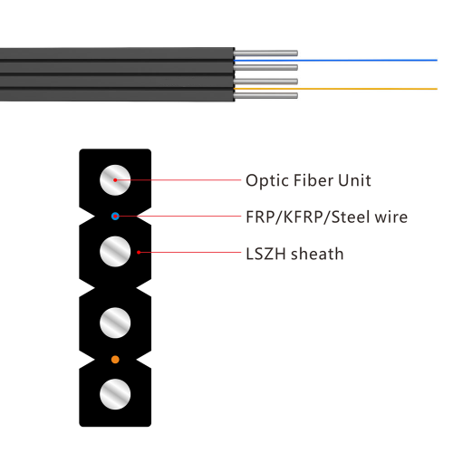 outdoor lszh fiber optic 1 core drop cable