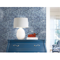 Living Room Blue Powder Pattern Glass Mosaic Tiles