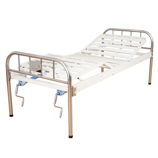 Buy manual two crank stainless steel medical bed