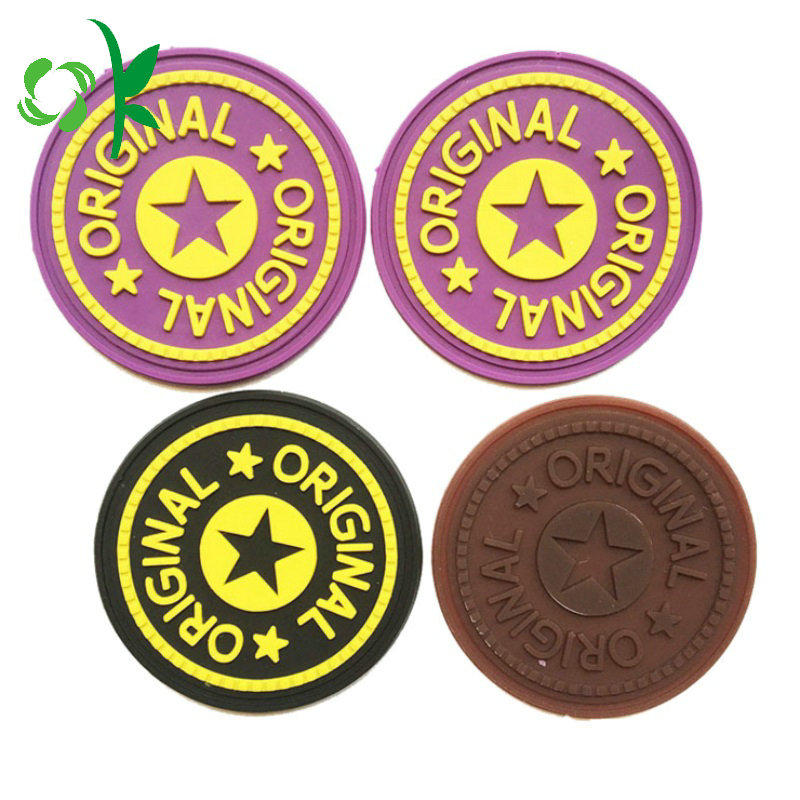 Brand Name Logo Silicone Button Badges for Clothes