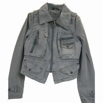 Denim Jacket, Fashionable Style, OEM and ODM Orders are Welcome