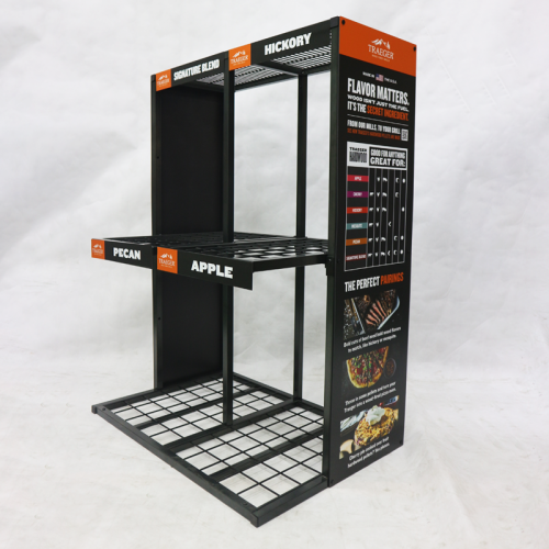 Metal barbecue display rack