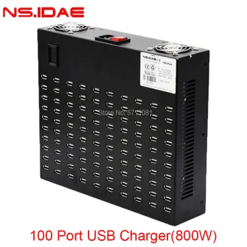 Smart 100 Port USB Power Supply with 800W Capacity