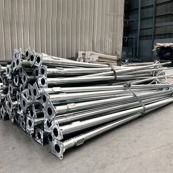 Q235 Galvanized Steel Polygonal Street Light Pole for Garden Applications (3-35M)