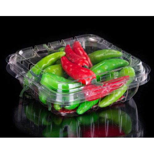 Plastic fruit packaging box with lid