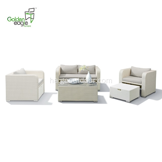 4pcs aluminum waje furniture rattan UV-resistant