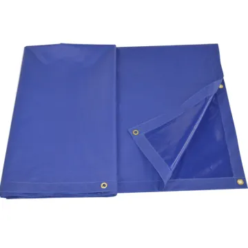 Blue plastic PVC tarps for advertisement