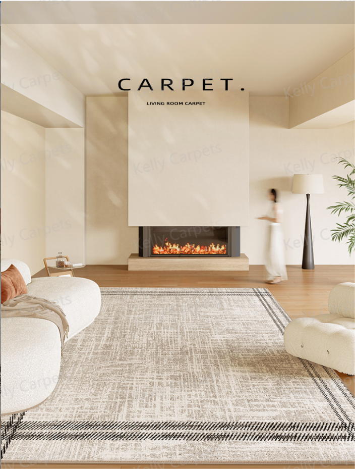 Современный минималистский водонепроницаемый ковер в гостиной