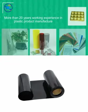 Colored rigid Plastic PET films for box folding