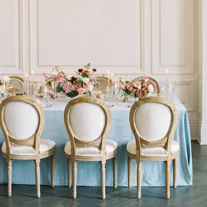 Luxury Wooden Wedding Home French Louis Chair in Guangzhou