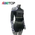 Uniformi di cheerleader di alta qualità nera per l'orgoglio del team