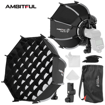 Ambitful 30 cm Pf30 se Mini softbox con griglia a nido d'ape per TT520ii V1 AD200Pro