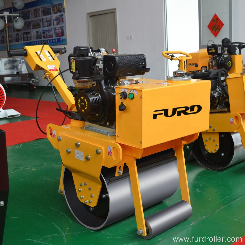 Hand roller compactor double drum walk behind soil compactor vibratory roller FYL-600C