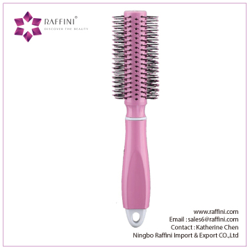 Raffini New Patterned China Supplier Plastic with Concealed Comb Round hair brush