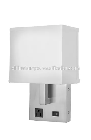 Small size wall lamps light with fabric lampshade for luxury motel wall mounted bed facility UL CUL