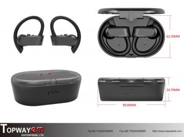 Chiama binaurale True Wireless Bluetooth 5.0 Hook auricolare