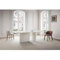 New Style Quality Rectangular White Solid Wood Dining Table