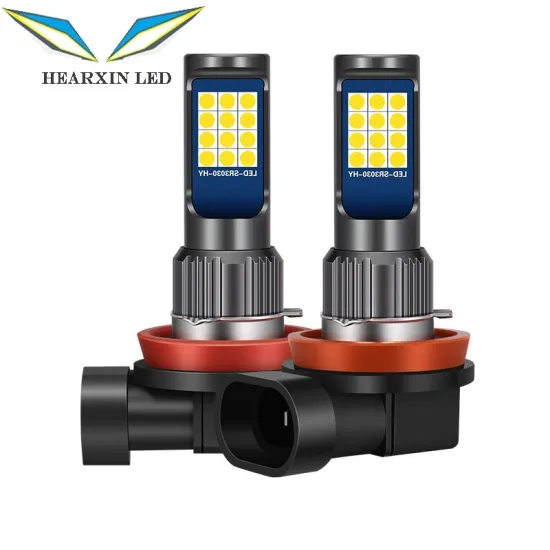 LED Fog Lamp Bulbs H1 H3 H7 H27 H11 9005 9006/HB4 24 SMD Dual Color for Truck