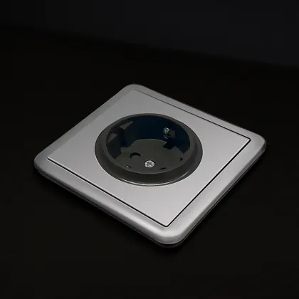 German Metallic Grey Kitchen Schuko Plug 16A Wall Socket