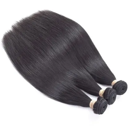 Wignee 11A Double Drawn Natural Black Straight Hair Bundle Deals 3PCS