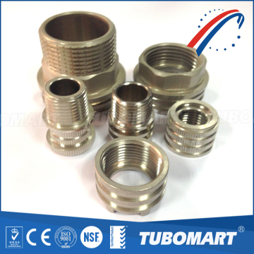 High precision tubing insert male / female brass inserts for plastic ppr pipe