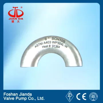 stainless steel 180 deg elbow for industry