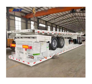 Chinese Made EAST Container Flatbed Trailer with Side Walls and Drop Side for Bulk Cargo