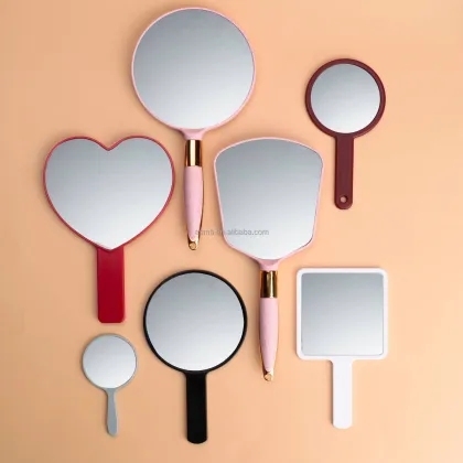 Gloway Personalized Logo ABS Plastic Compact Square Makeup Mirror - Customizable Cosmetic Hand Mirror