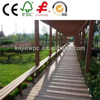 Exterior Plastic Wood Board Gargen Flooring Outdoor WPC Tile Weather Resistent Sanding Wood Plastic Brushed Pest-resistant