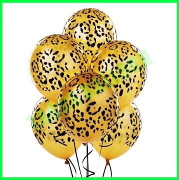 12 inches leopard print printed latex balloons