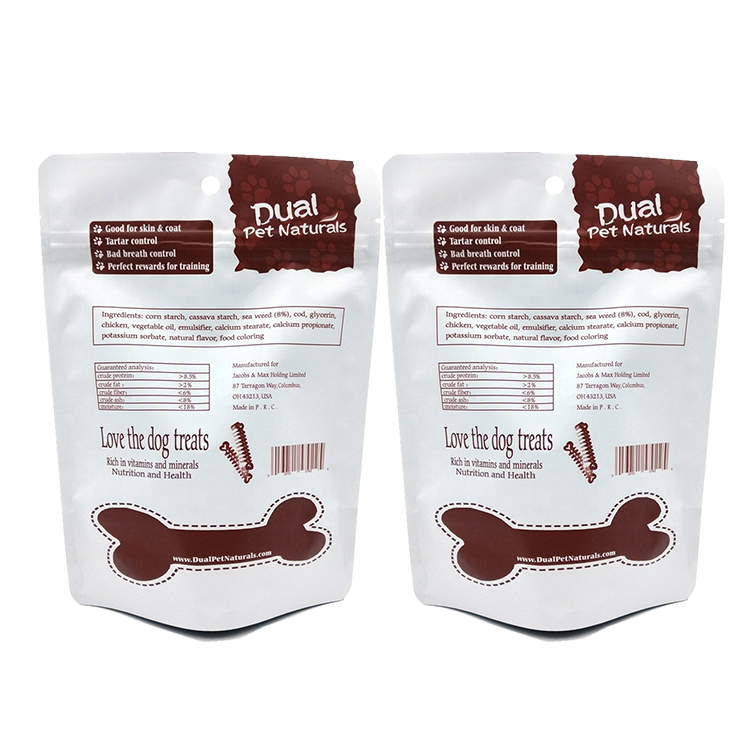 Food grade recycle pet food training treat bags