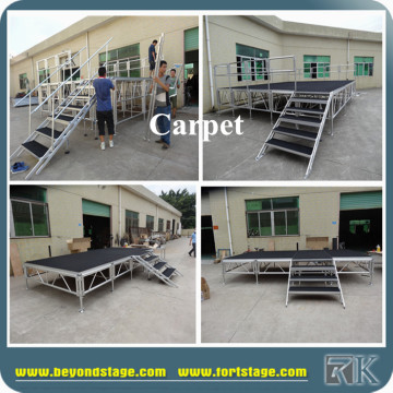 Assembly stage adjustable alumimum poratble movable indoor stage