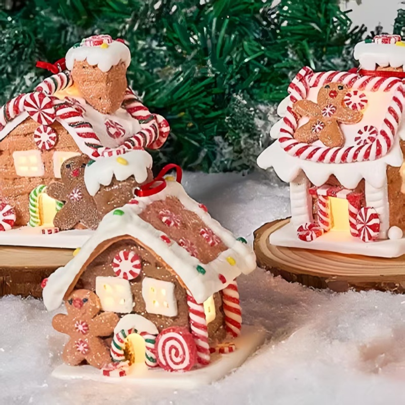 Gingerbread House Christmas Candles
