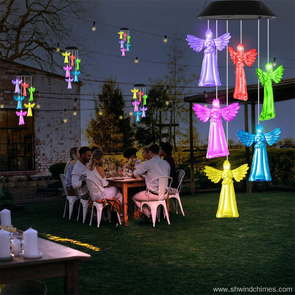 Solar-Powered Angel Wind Chimes – Perfect Gift for Mom and Grandma