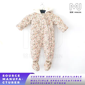 Baby Floral Padded Footed Snowsuit
