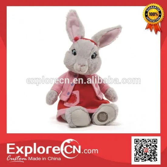 Promotional plush bunny rabbit toy with full printing