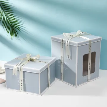 Customize Paper Packaging Cake Boxes with PVC Window