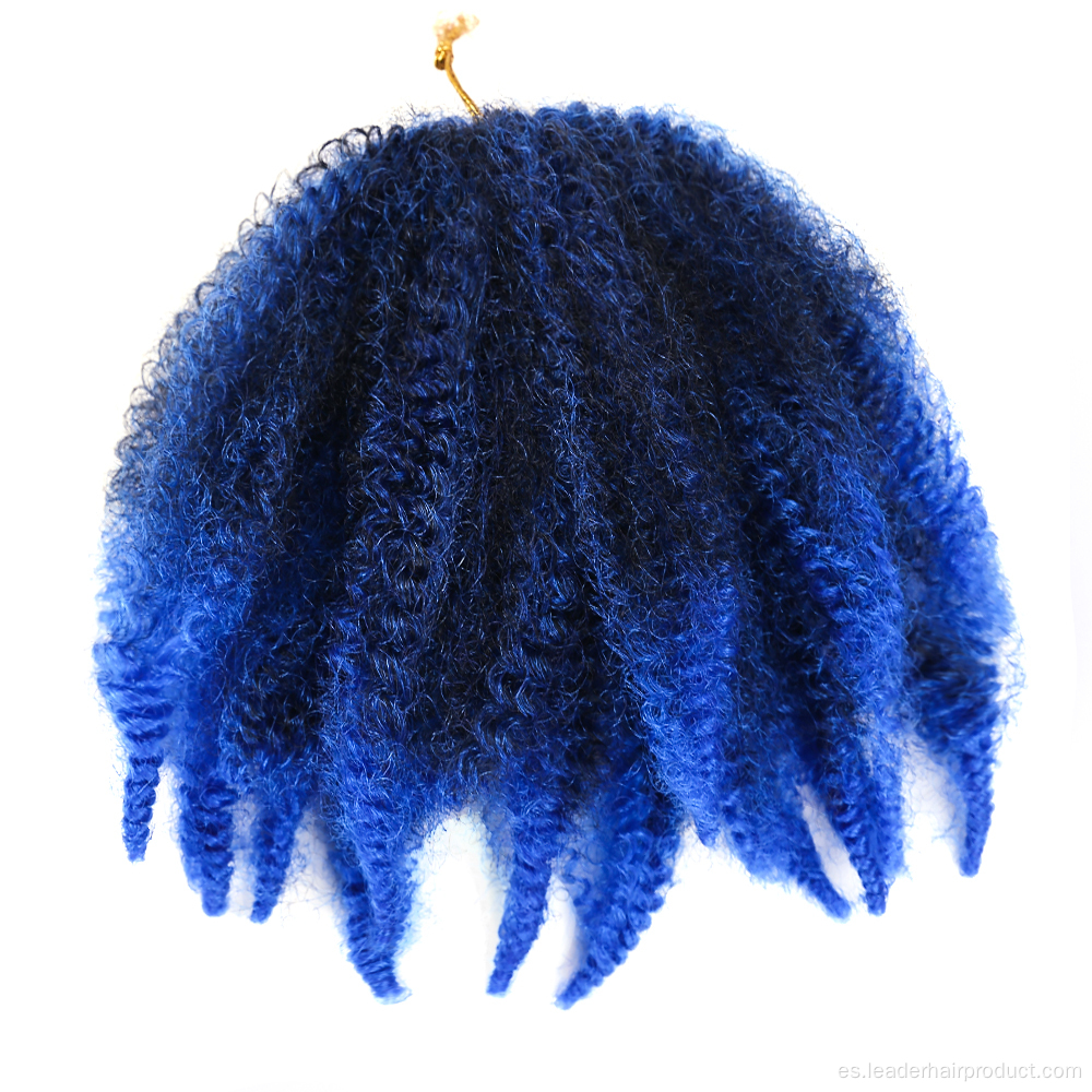 Afro Curly Crochet Trenzas Cabello Fluffy Marley Braid