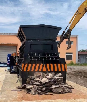 hydraulic scrap container shear machine for scrap yard