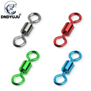 DNDYUJU 100Pcs Ball Bearing Swivel Solid Ring Fishing Connector Barrel Rolling Swivel Lure Goods For Sea Fishing Accessories