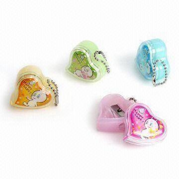 Colorful Loving Heart Pencil Sharpeners for Decoration, Can Be Used as Kids' Toy