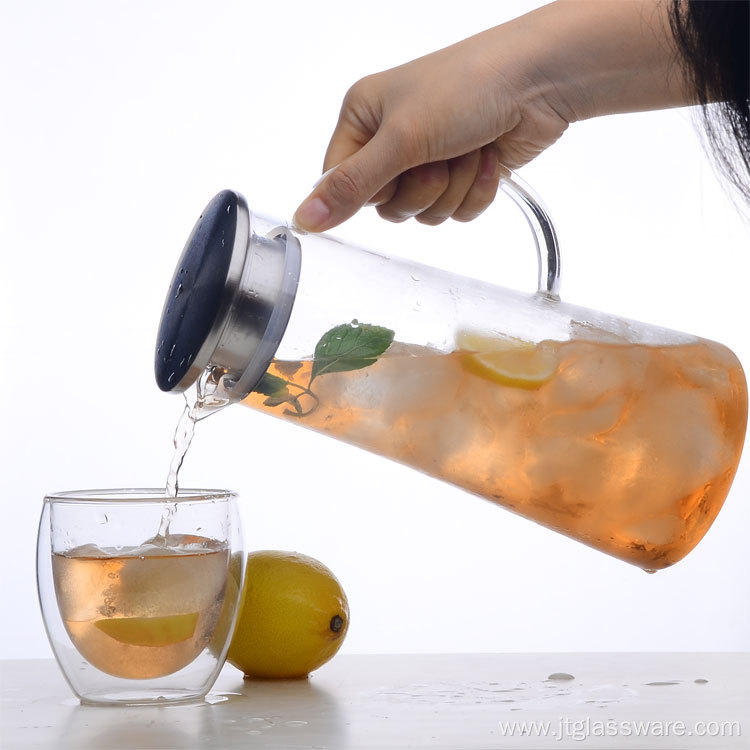 Mouthblown High Borosilicate Glass Water Pitcher