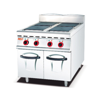 Electric Cooking Range for Commercial Kitchens - 4 Hot Plate Industrial Restaurant Hotel Equipment