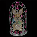 Easter Pageant Crown Egg Rabbit Rhinestone Tiara