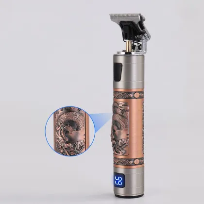 Portable Tiger Skull Dragon USB Rechargeable Hair Trimmer: A Stylish Barber Solution