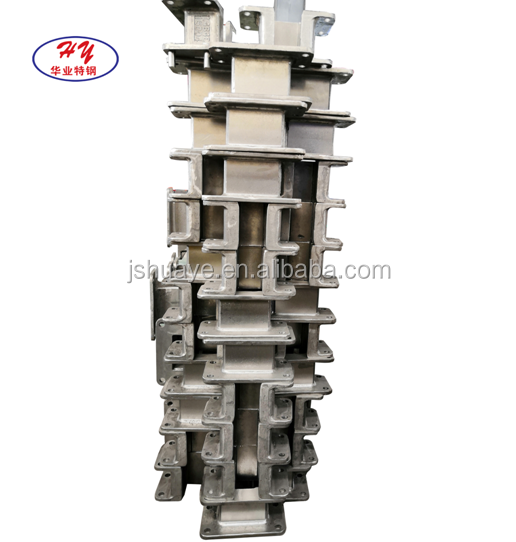 Edelstahl Langer C-Typ Precision Casting Guide Rail für die Wärmebehandlungsindustrie